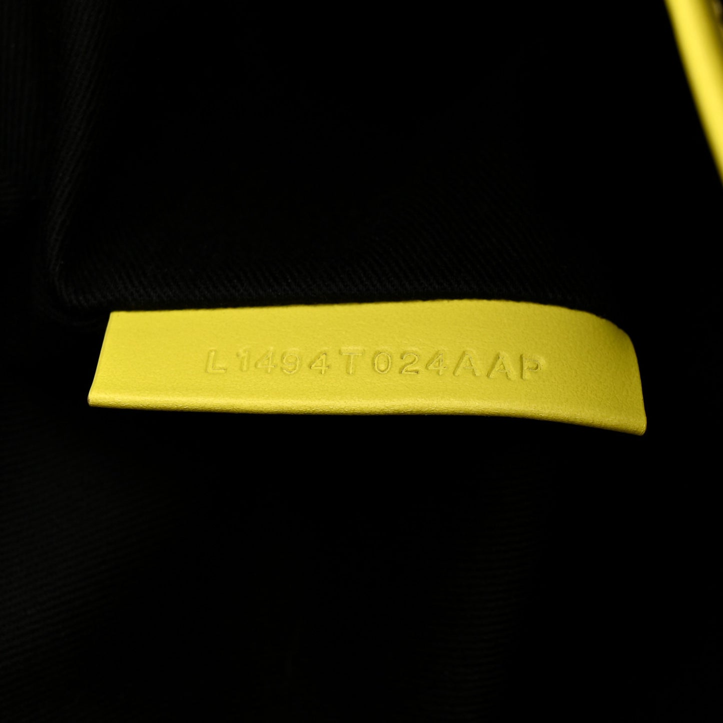 Canvas Calfskin Mini Logo Tote White Yellow