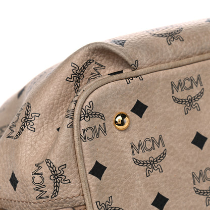 MCM Visetos Essential Drawstring Bucket Bag Beige 12 of 20