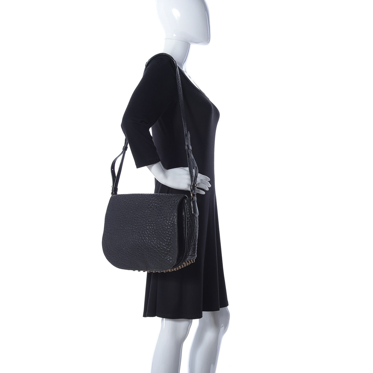 Alexander Wang Pebbled Lambskin Lia Sling Black 2 of 11
