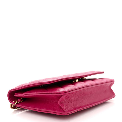 Chanel Caviar Quilted Wallet on Chain WOC Fuchsia 4 of 11