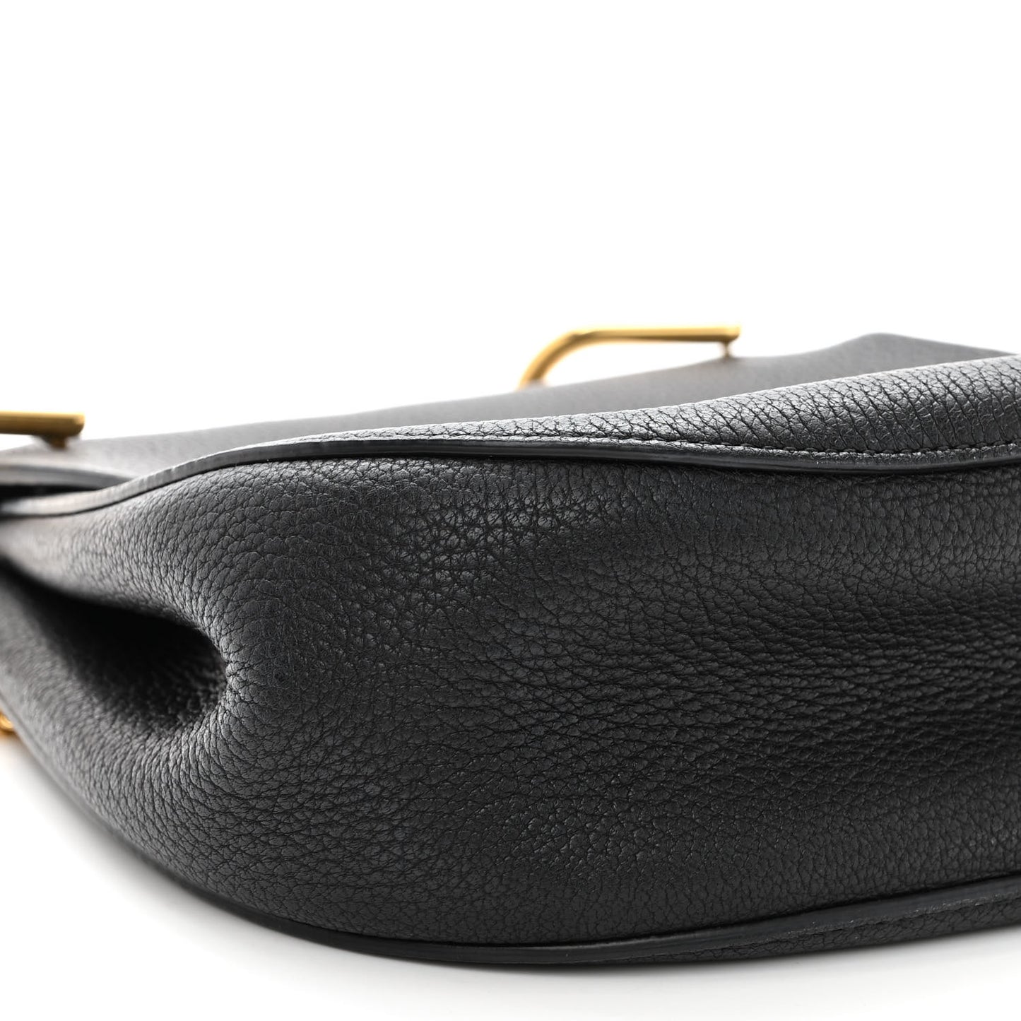 Grained Lambskin Drew Shoulder Bag Black