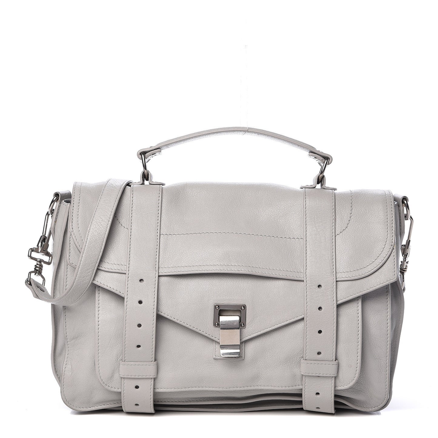 Lambskin Medium PS1 Satchel Pale Steel