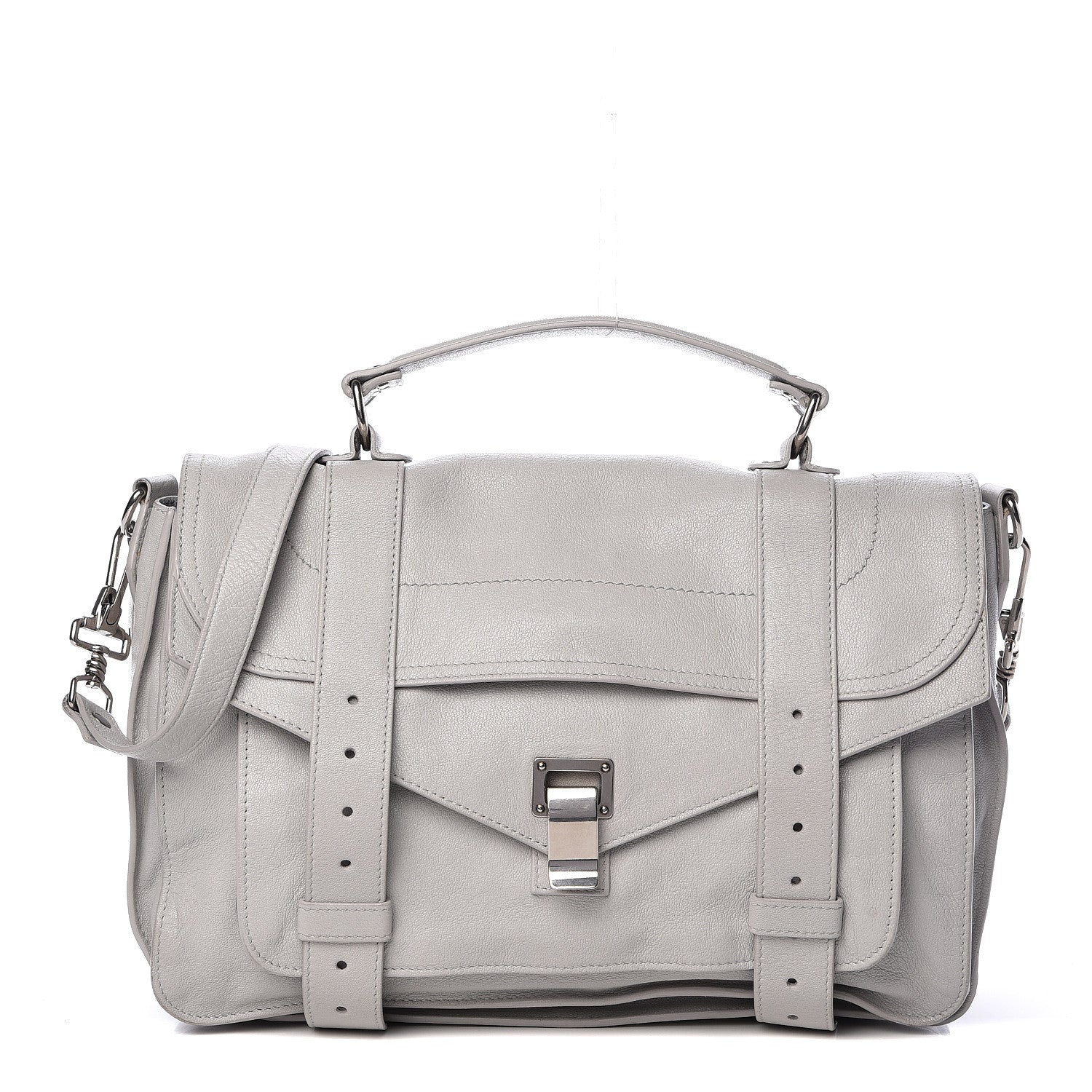 Proenza Schouler Lambskin Medium PS1 Satchel Pale Steel 1 of 19