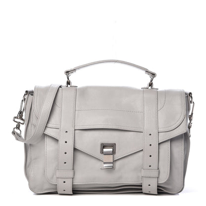 Proenza Schouler Lambskin Medium PS1 Satchel Pale Steel 1 of 19