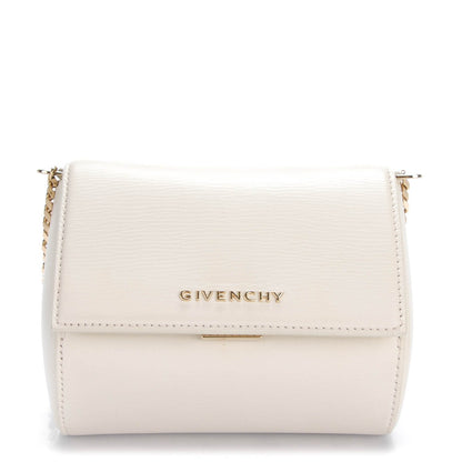 Givenchy Textured Calfskin Micro Pandora Box Clutch Ivory 1 of 6