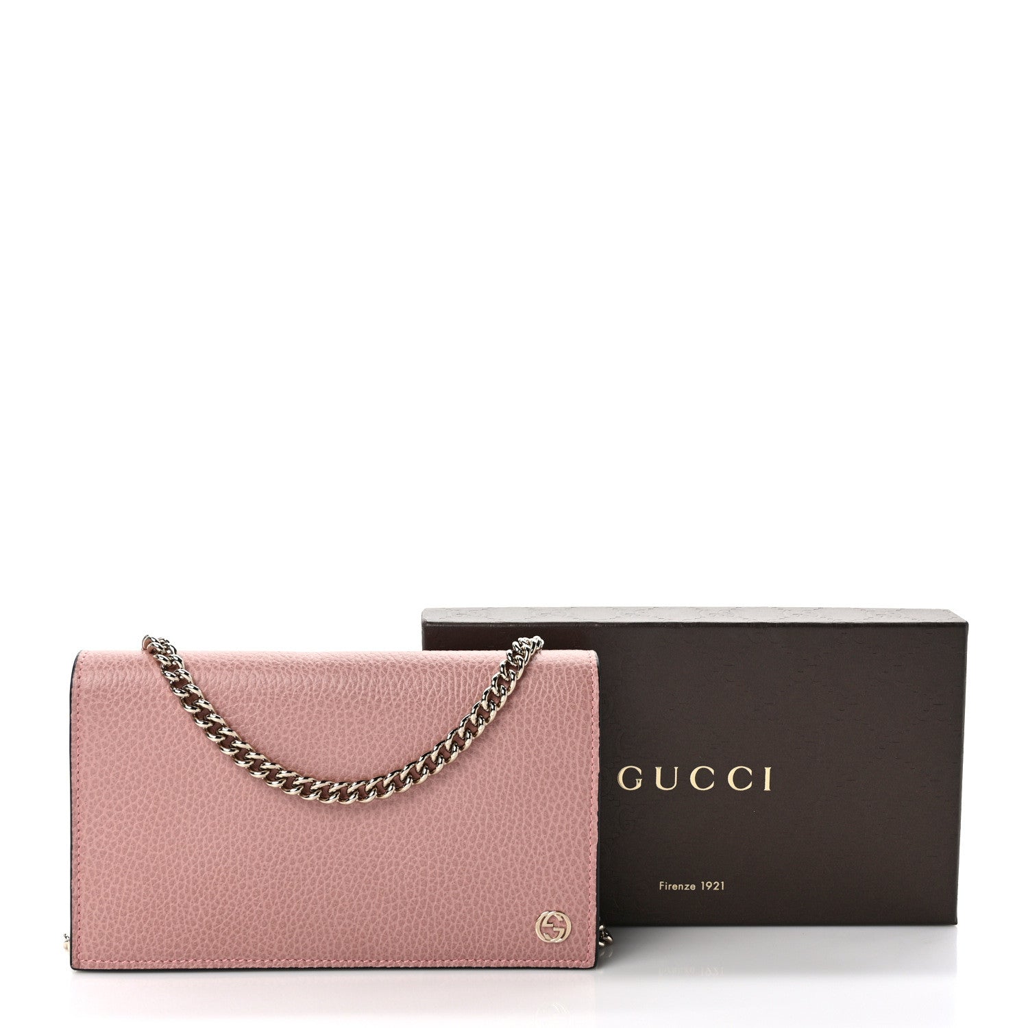 Gucci Dollar Calfskin Medium Betty Chain Wallet Soft Pink 9 of 9