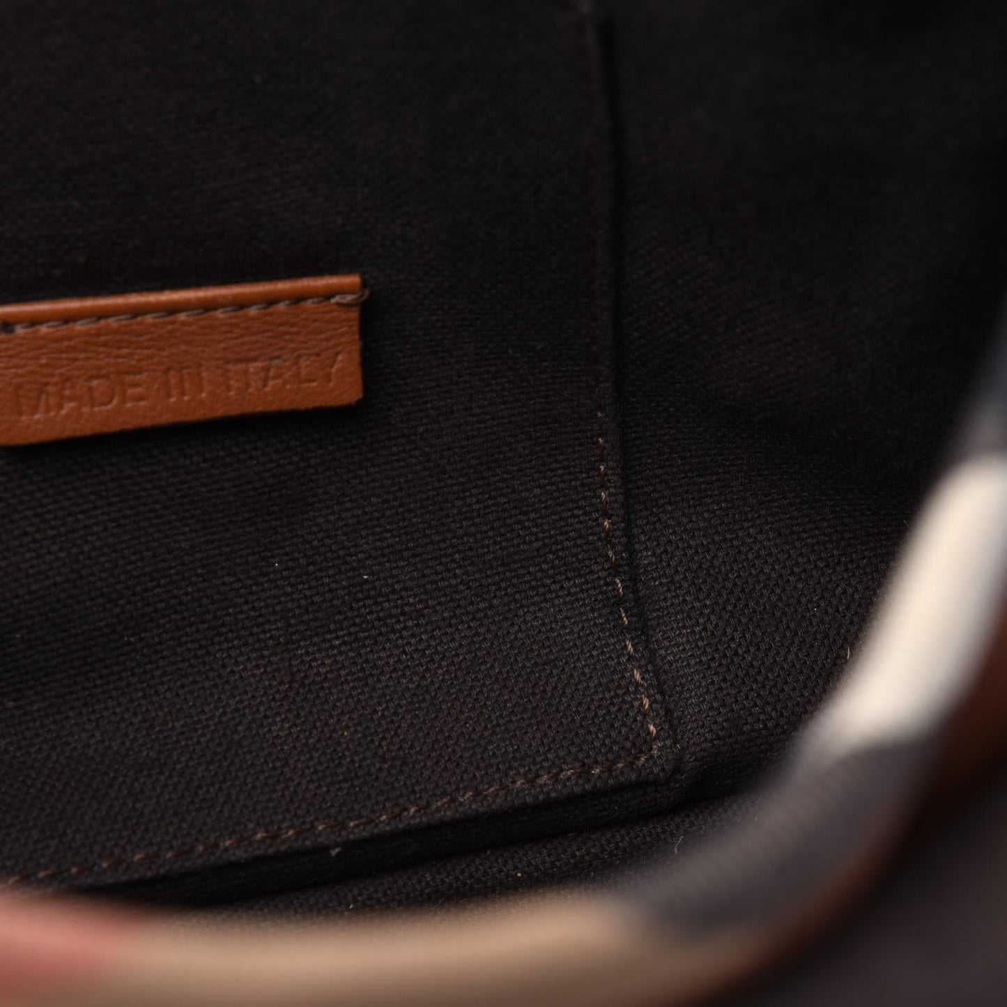 Calfskin House Check Trim Bates Shoulder Bag Cognac
