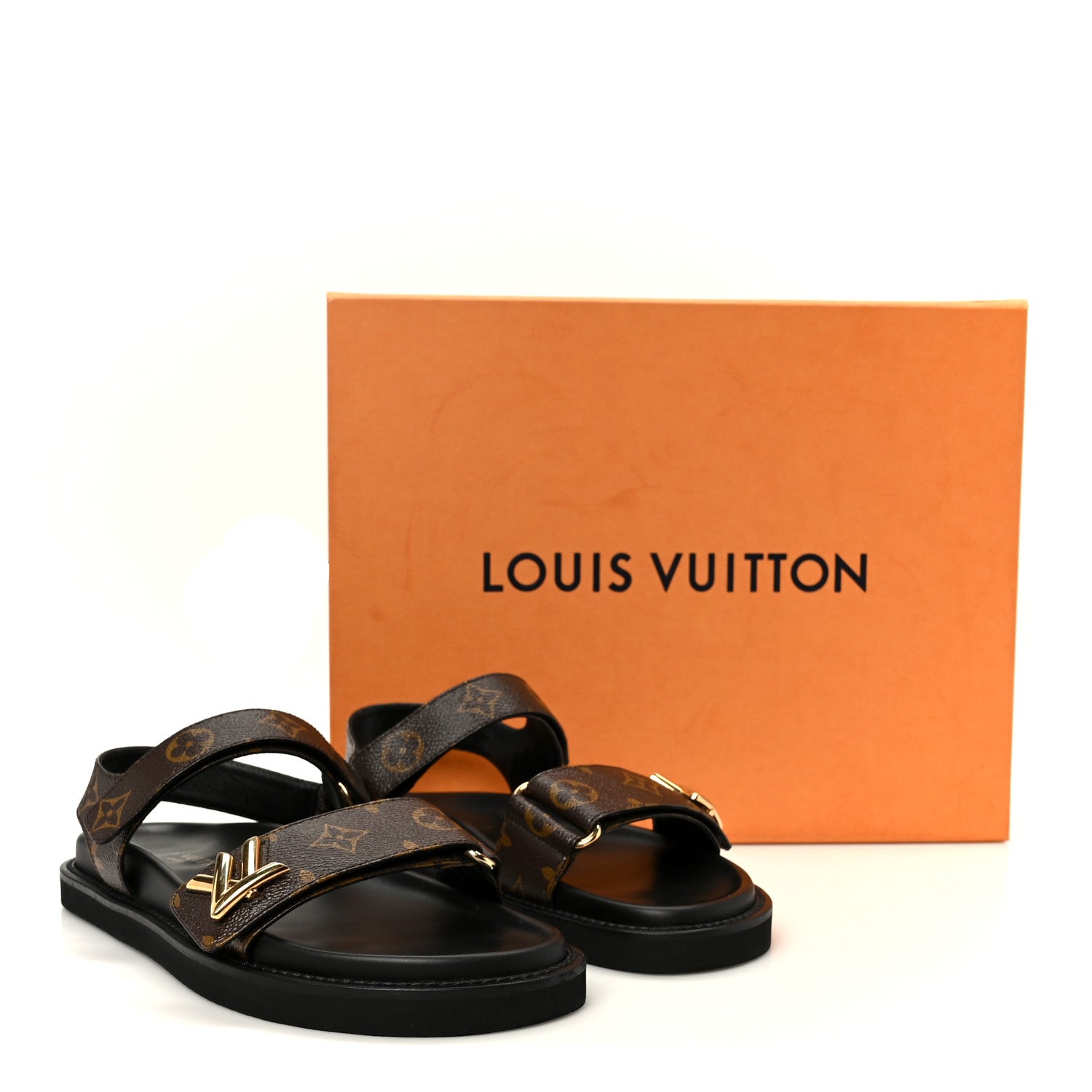 Louis Vuitton Monogram LV Sunset Comfort Flat Sandals 40 Cacao Brown 10 of 10