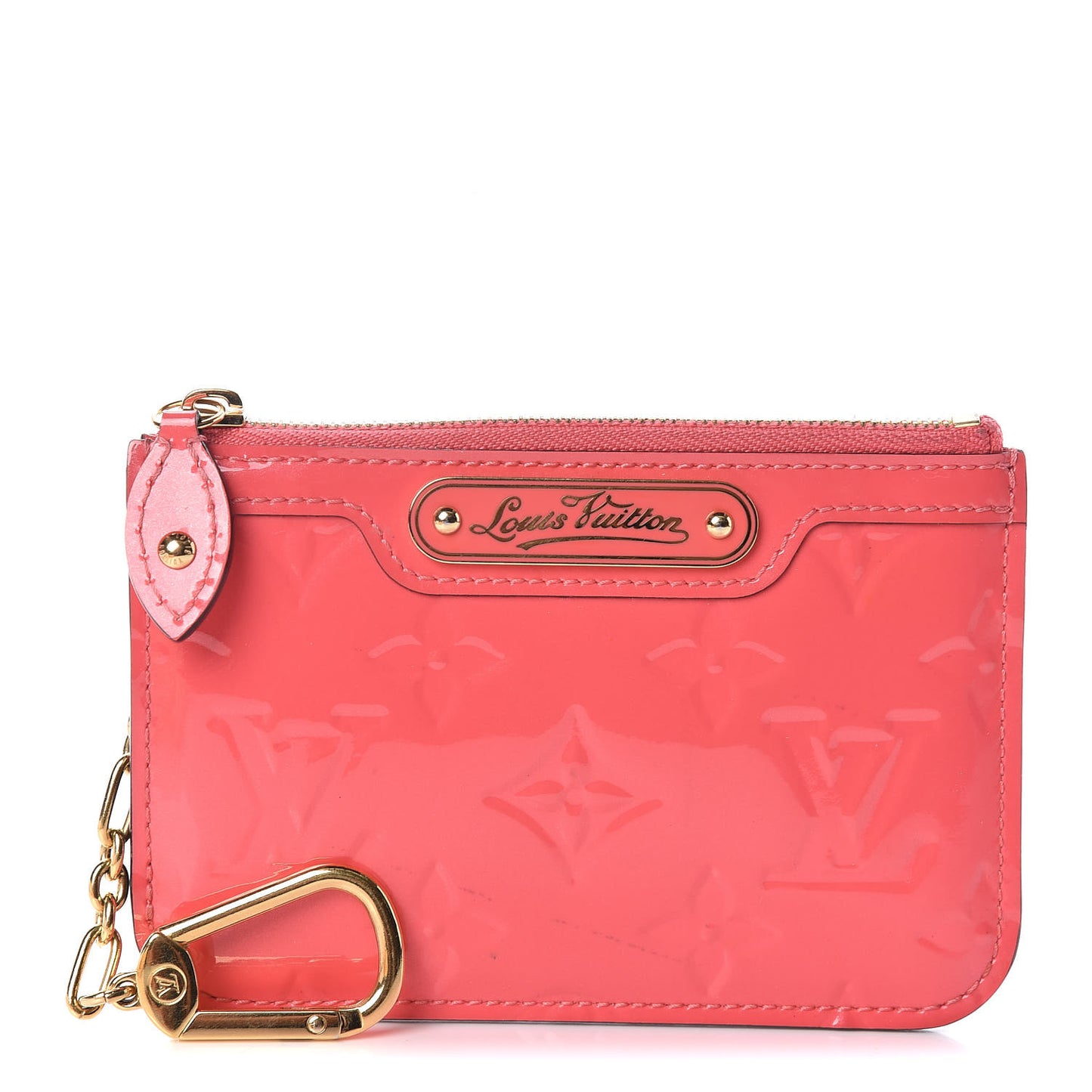 Vernis Key Pouch Rose Litchi