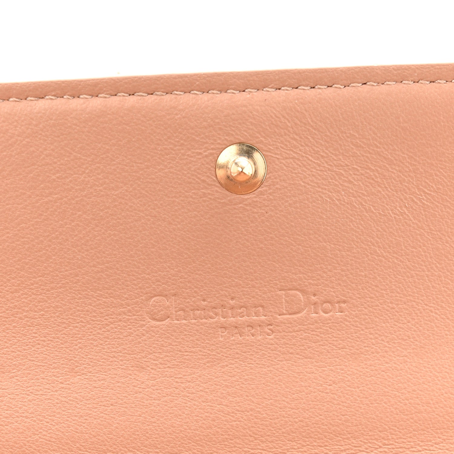 Christian Dior Patent Cannage Lady Dior Rendezvous Wallet On Chain Rose De Vents 6 of 14