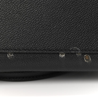 Burberry Soft Grain Calfskin Small Buckle Tote Black 11 of 13