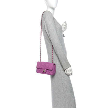 Chanel Tweed Quilted Mini Rectangular Flap Purple 2 of 10