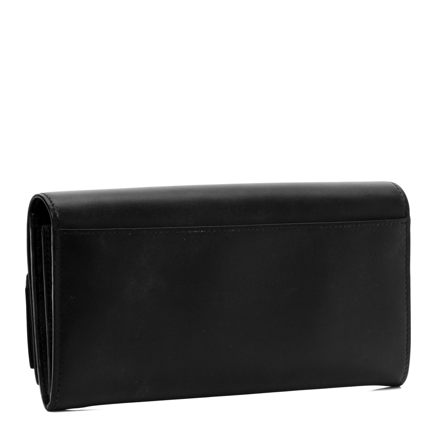 Smooth Calfskin Horizon Continental Wallet Black