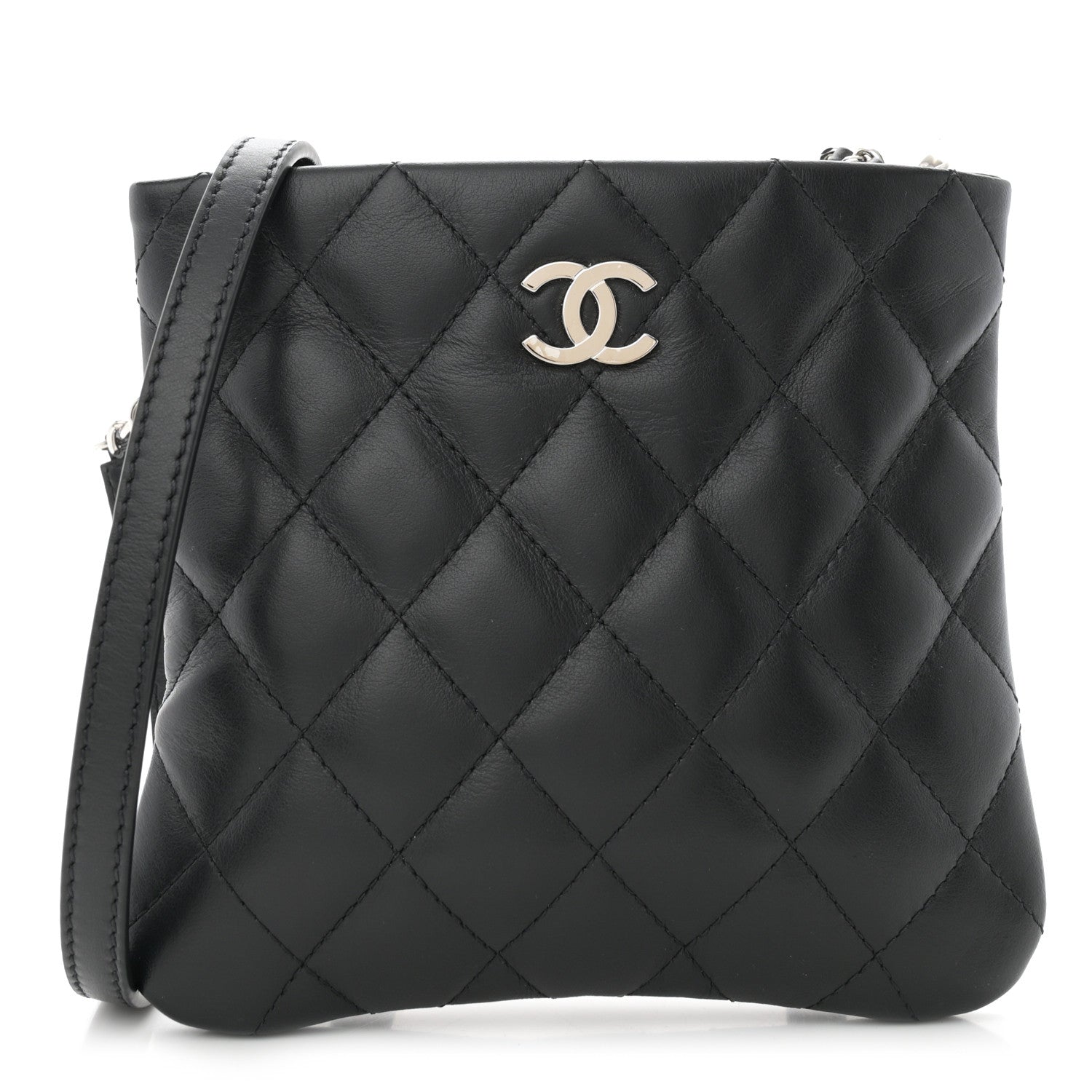Chanel Lambskin Quilted Crossbody Bag Black 1 of 11