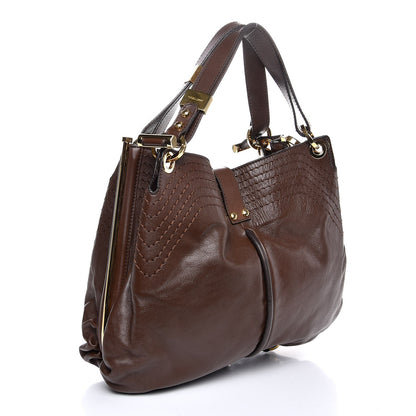 Jimmy Choo Calfskin Alex Shoulder Bag Brown 3 of 8
