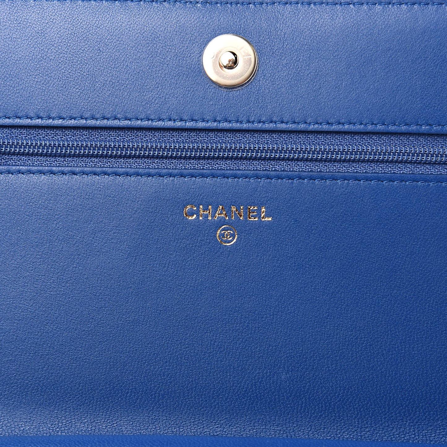 Lambskin Quilted Boy Wallet On Chain WOC Blue