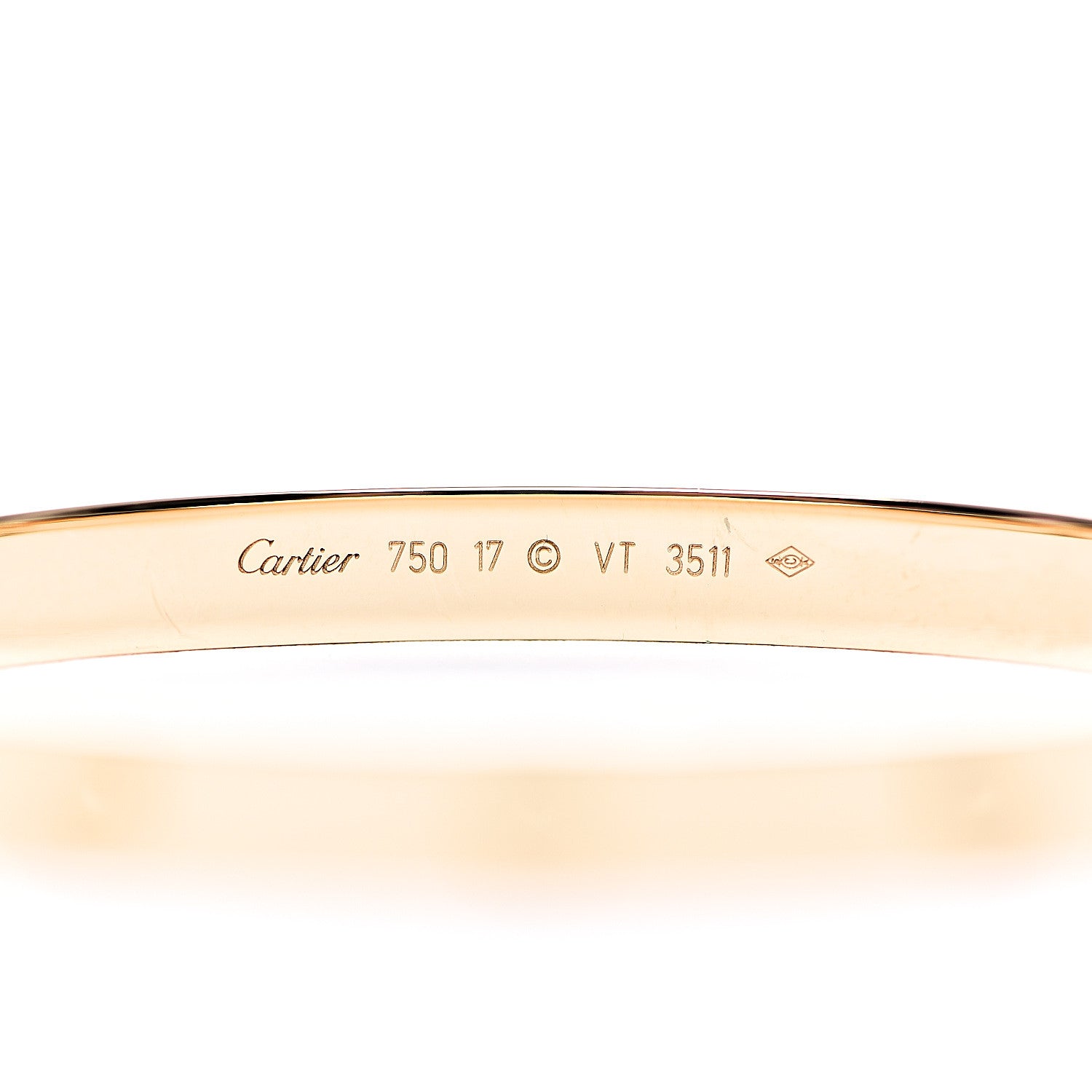 Cartier 18K Yellow Gold LOVE Bracelet 17 3 of 5