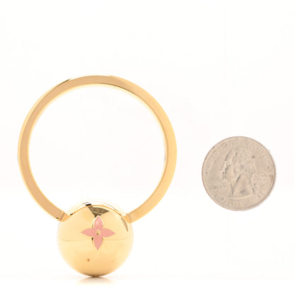 Louis Vuitton Sphere Key Ring Gold Rose Ballerine 2 of 5