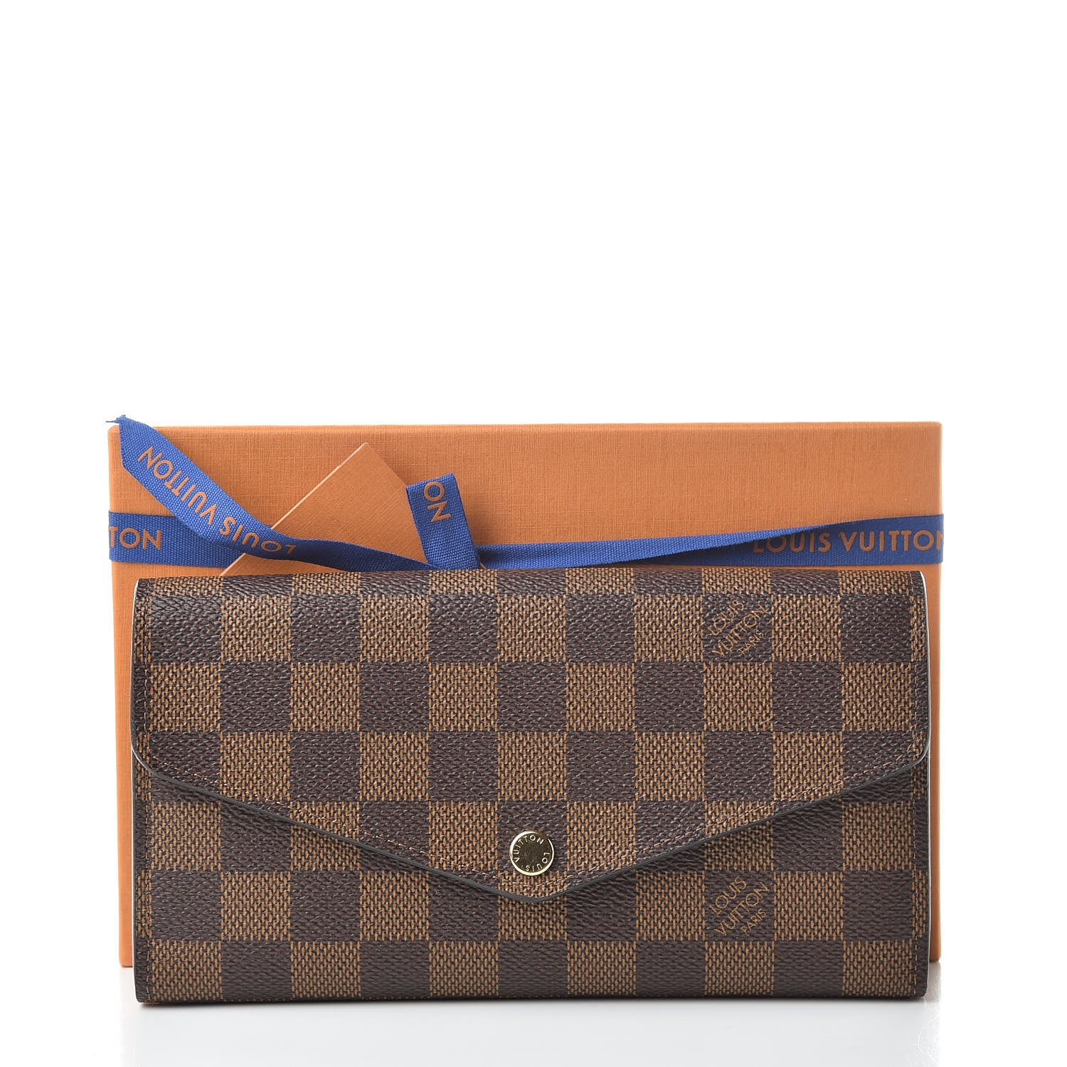 Louis Vuitton Damier Ebene Sarah Wallet NM Rose Ballerine 7 of 7