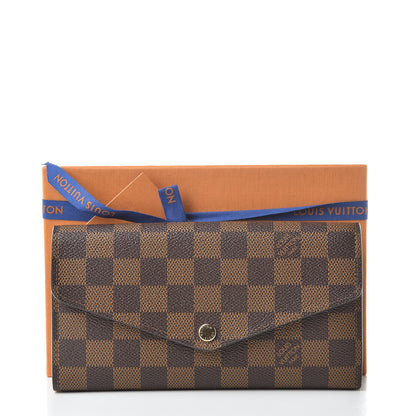 Louis Vuitton Damier Ebene Sarah Wallet NM Rose Ballerine 7 of 7