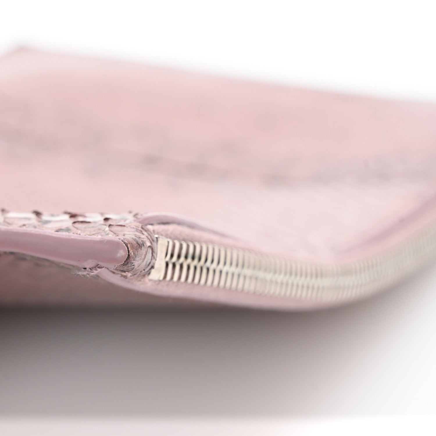 Saint Laurent Snakeskin Zip Pouch Purple Multicolor 9 of 10
