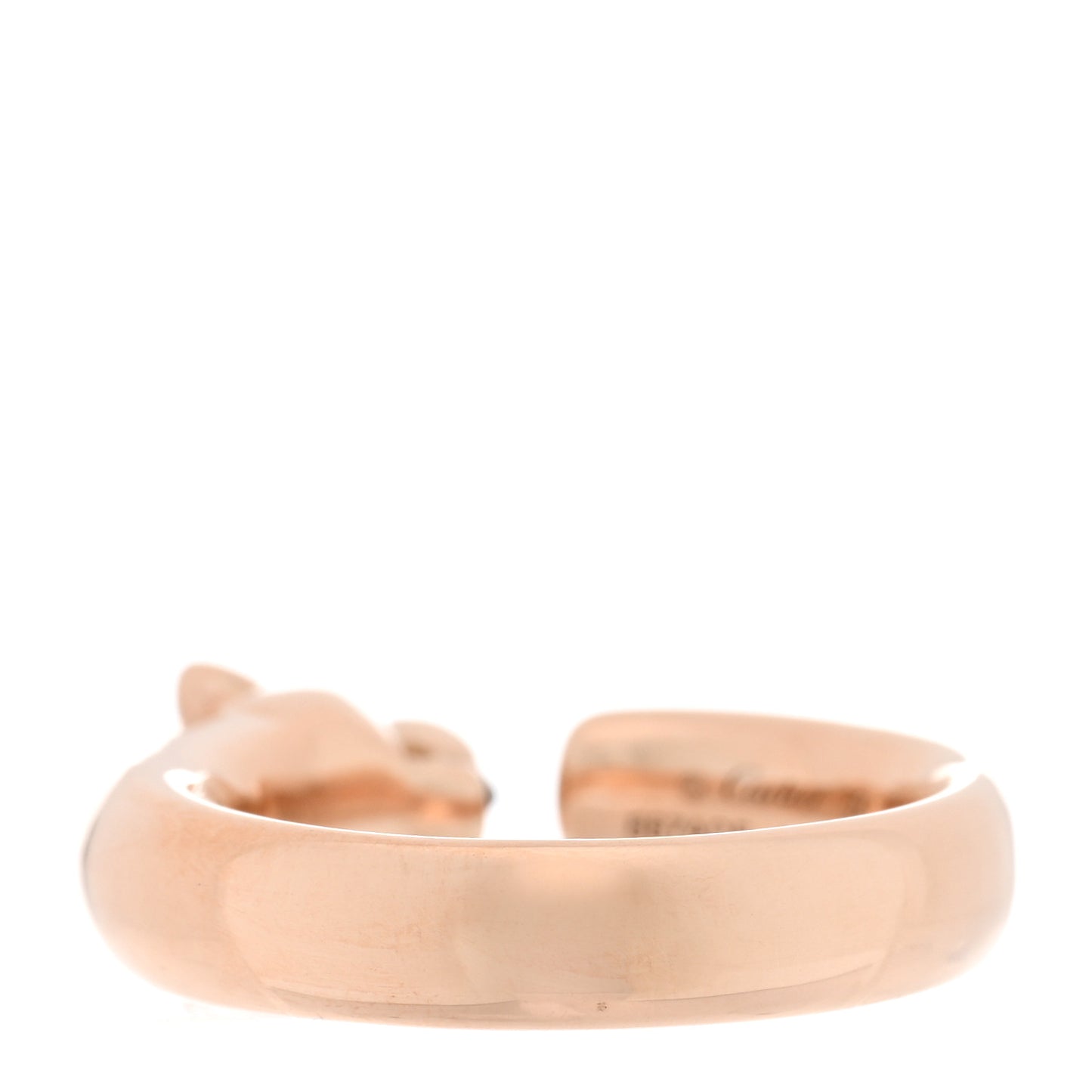 18K Pink Gold Tsavorite Onyx Panthere De Cartier Ring 52 6