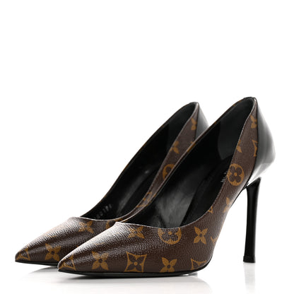 Louis Vuitton Monogram Cherie Pumps 38 Black 3 of 12