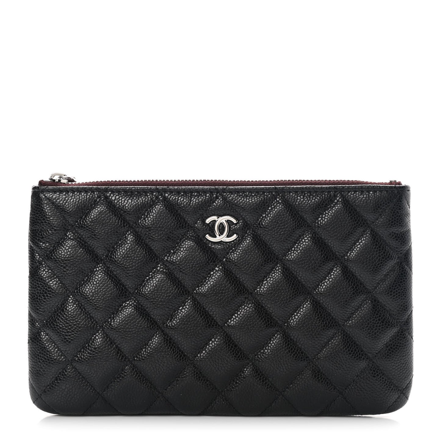 Caviar Quilted Cosmetic Case Black