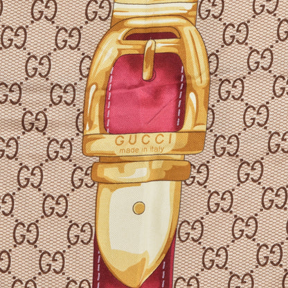 Gucci Silk Monogram Trunk Print Scarf Pink 2 of 2