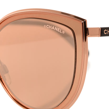 Chanel Metal Cat Eye Sunglasses 4222 Pink Gold 7 of 8