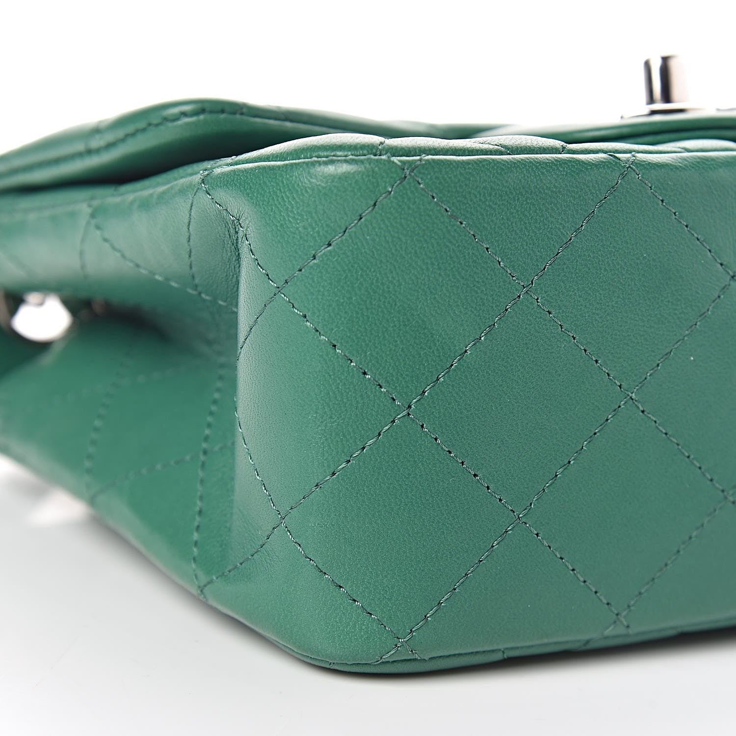 Chanel Lambskin Quilted Mini Square Flap Green 8 of 9