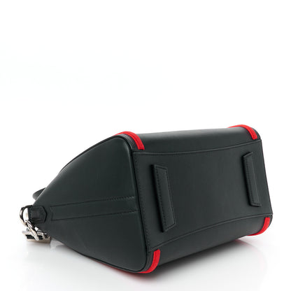 Givenchy Calfskin Small Embroidered Frame Antigona Black Red 4 of 10