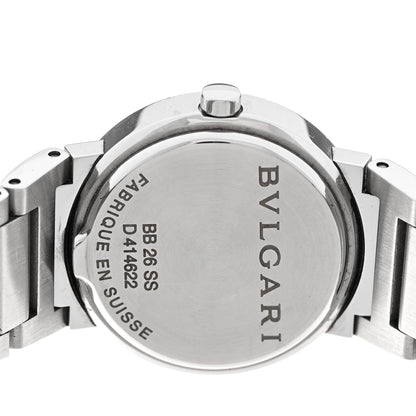 Bulgari Stainless Steel Diamond 26mm Quartz Watch Black 4 of 5