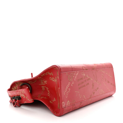 Balenciaga Calfskin Love Perforated Blackout Hardware S City Rouge Profond 4 of 10