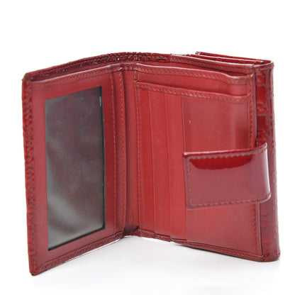 Gucci Patent Guccissima Mayfair French Flap Wallet Red 5 of 6