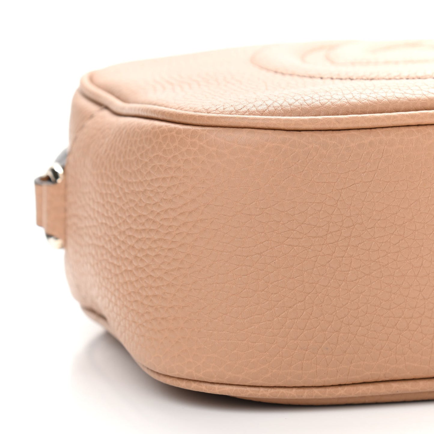 Pebbled Calfskin Small Soho Disco Bag Camelia