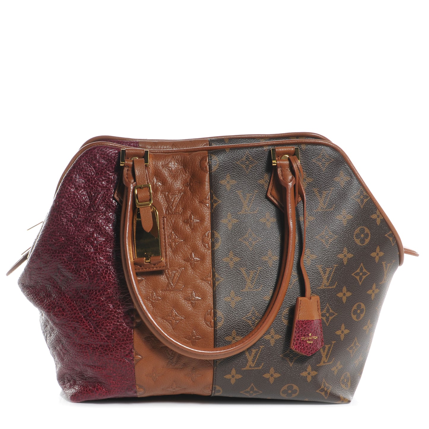 Monogram Stripes Medium Bag Bordeaux