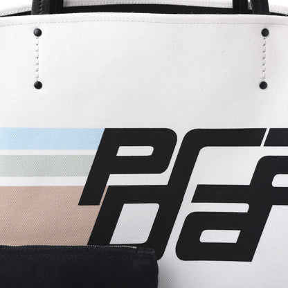 Prada Canvas Racing Logo Tote White 9 of 9