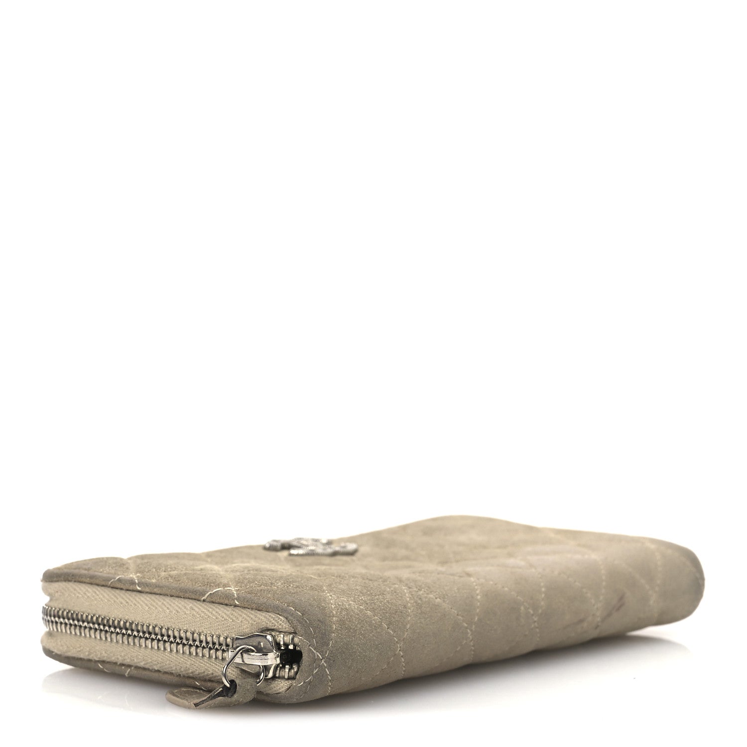 Chanel Iridescent Lambskin Quilted CC Long Zipped Wallet Gold 4 of 12