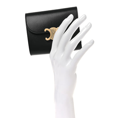 Celine Shiny Smooth Lambskin Small Triomphe Wallet Black 2 of 11
