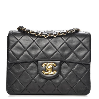 Chanel Lambskin Quilted Mini Square Flap Black 1 of 8