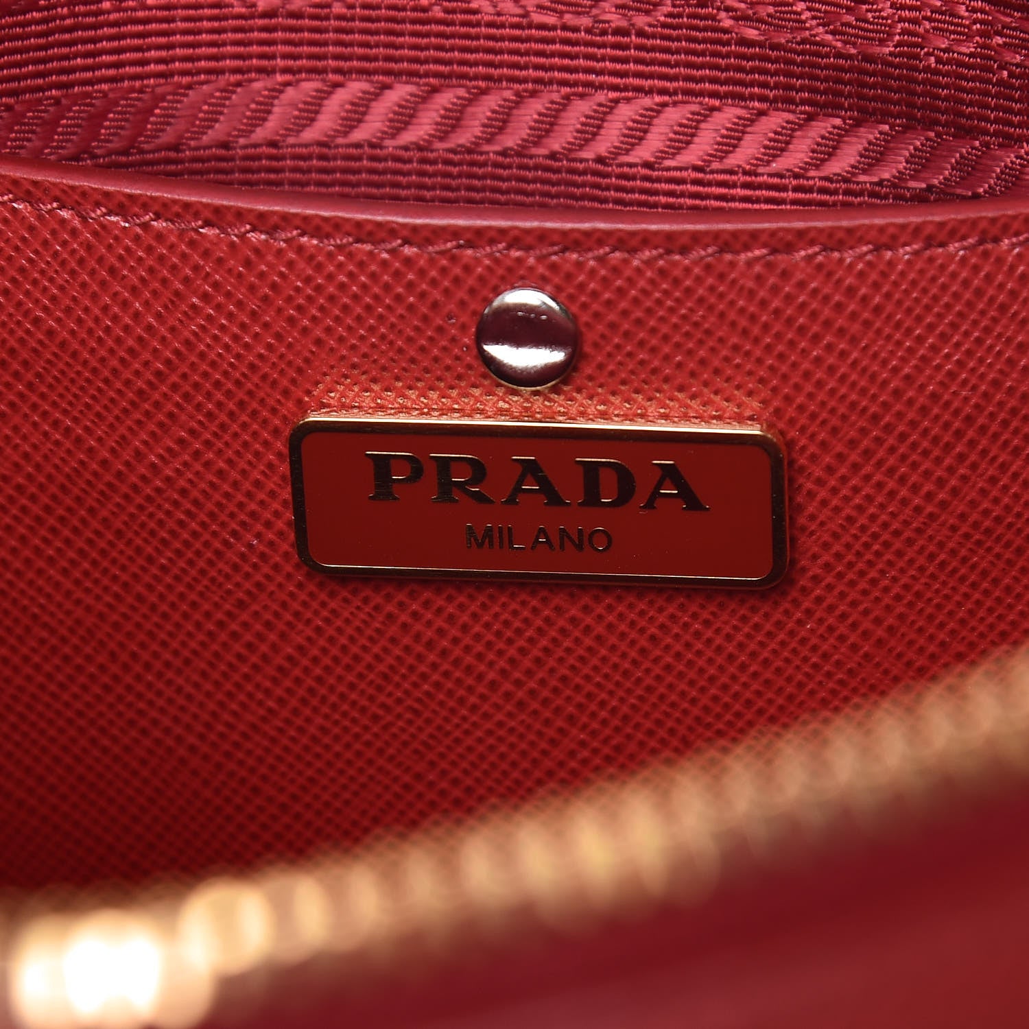 Prada Saffiano Lux Mini Promenade Tote Fuoco 6 of 9