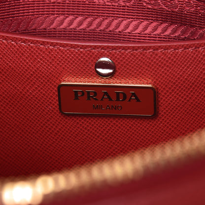 Prada Saffiano Lux Mini Promenade Tote Fuoco 6 of 9