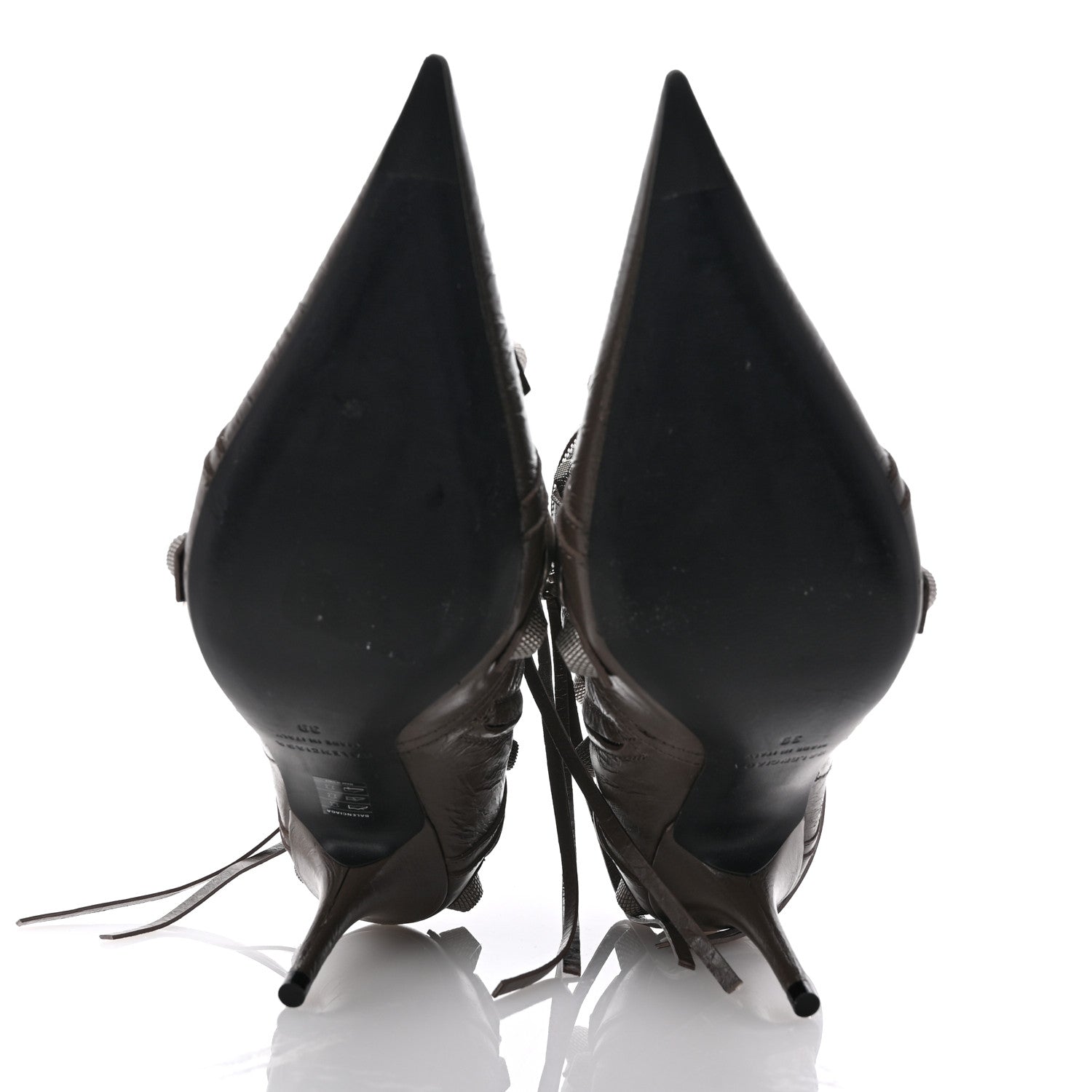 Balenciaga Agneau Arena Cagole 90mm Ankle Boots 39 Cold Brown 6 of 9