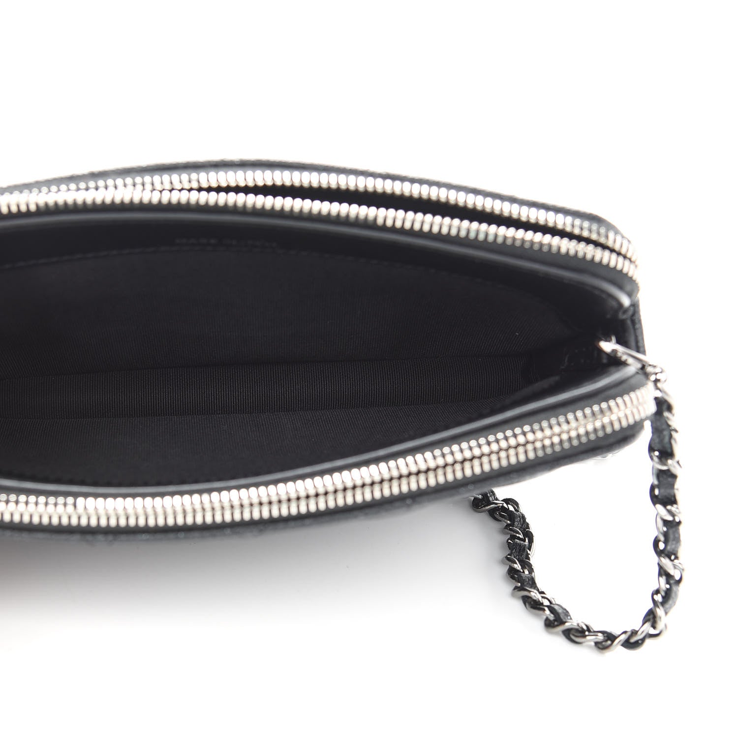 Chanel Iridescent Caviar Quilted Small Clutch With Chain Black 5 of 10