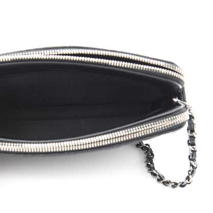 Chanel Iridescent Caviar Quilted Small Clutch With Chain Black 5 of 10