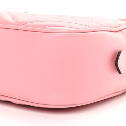 Gucci Calfskin Matelasse Small GG Marmont Chain Shoulder Bag Wild Rose 9 of 9