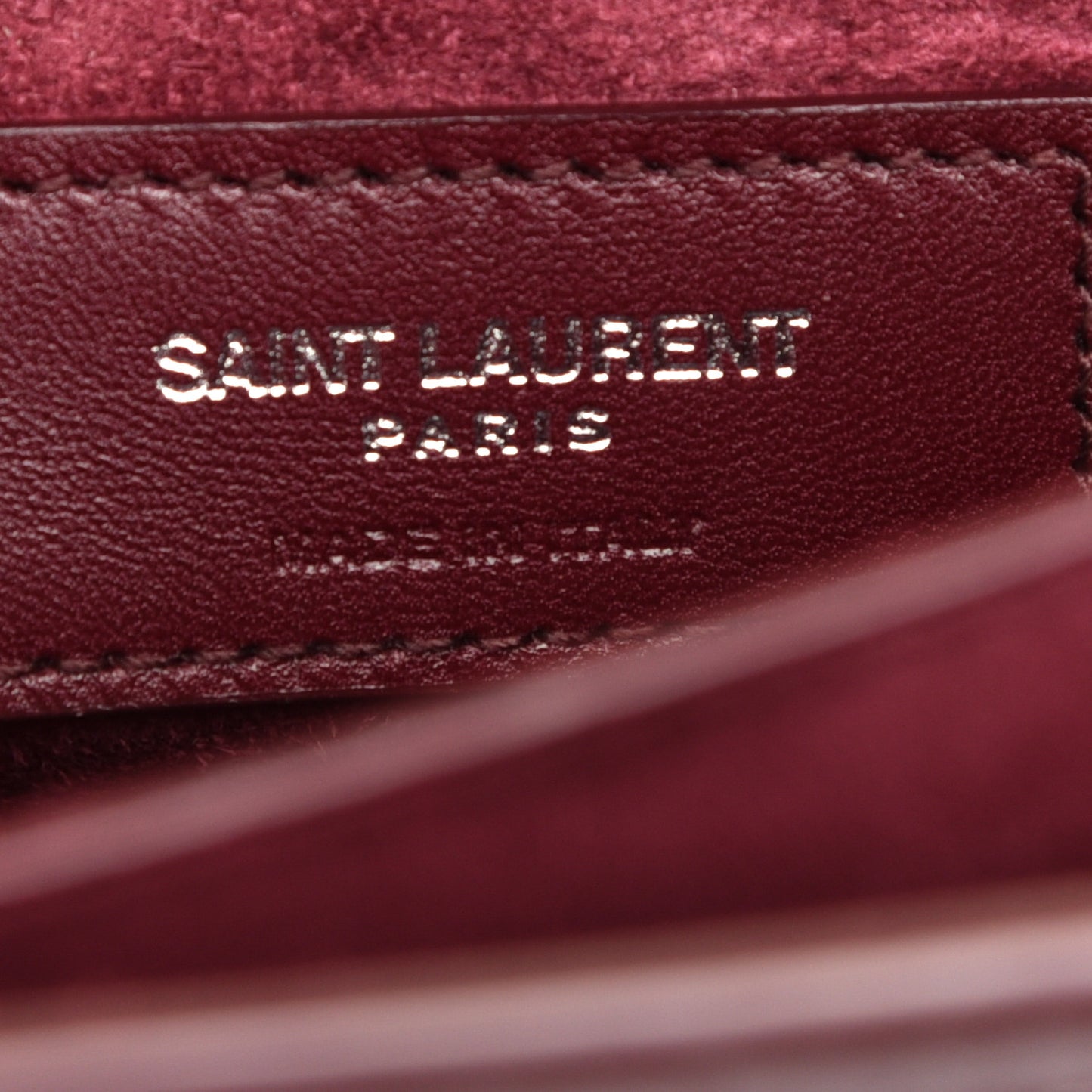 Calfskin Crocodile Embossed Medium Monogram Sunset Rouge Legion