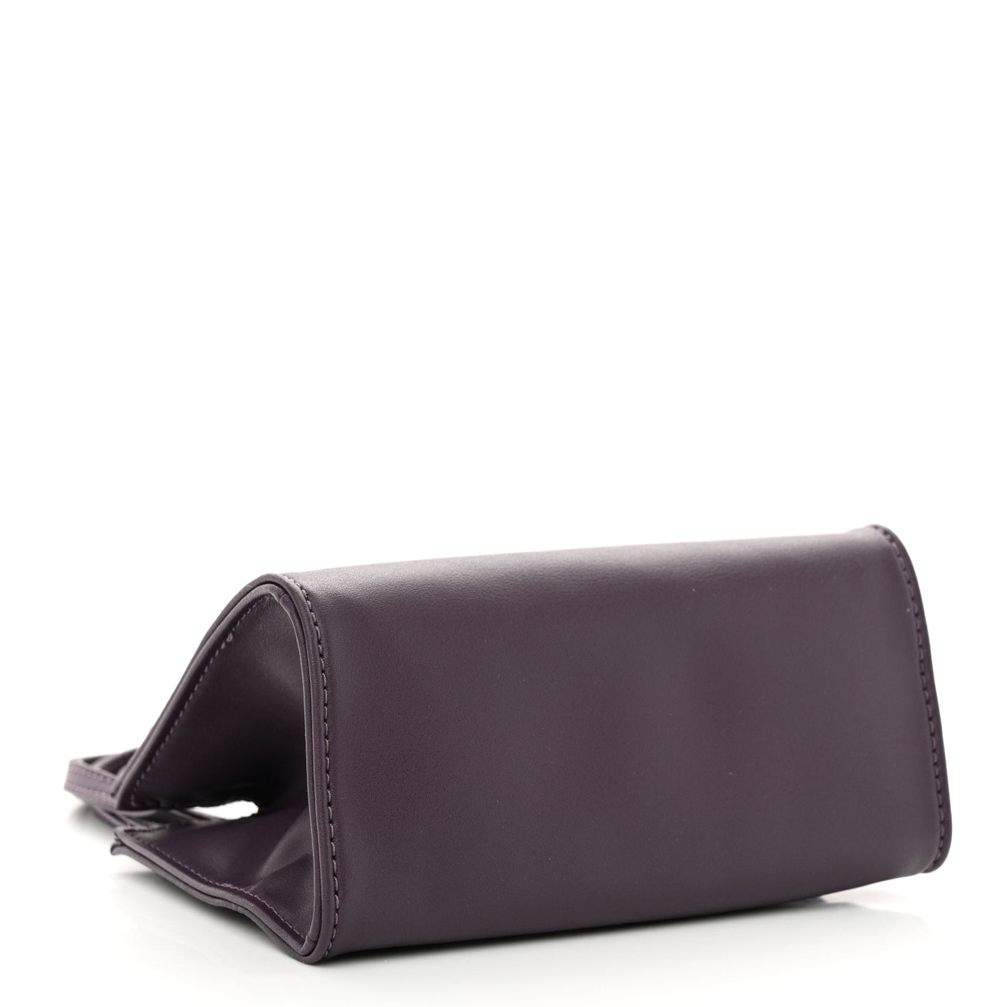 Vegan Leather Small Shopping Bag Eggplant