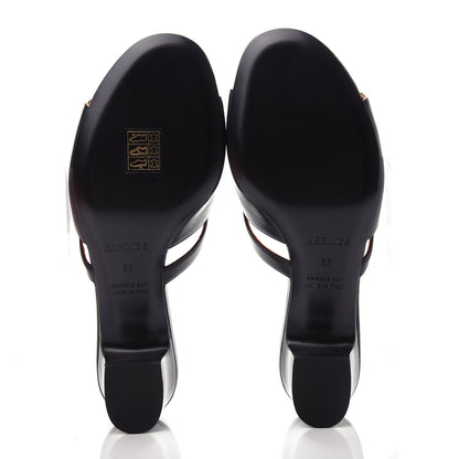 Hermes Goatskin Candy Sandals 36 Black 6 of 11